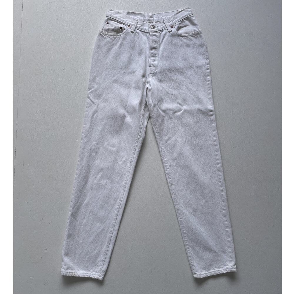 Vintage 80's LEVIS 501 White Jeans Made in USA 13 S / 28-29" W / High Rise